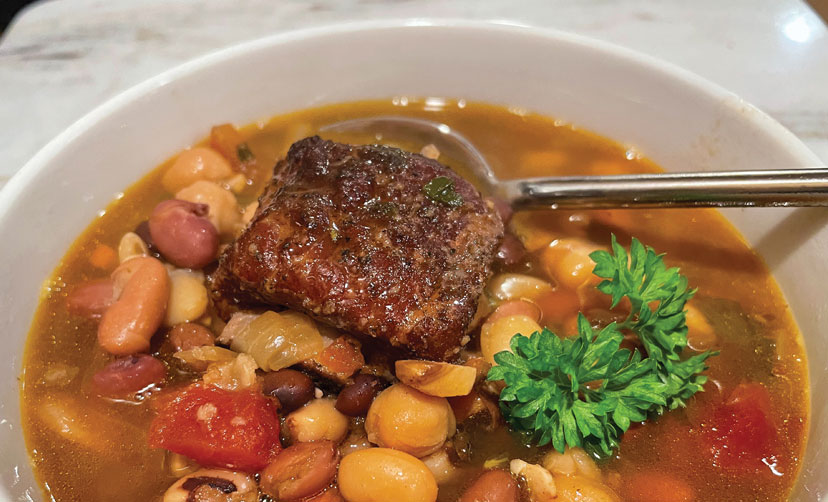 rib and bean soup